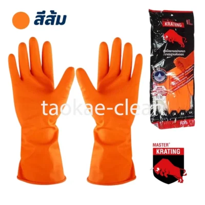 ถุงมือยาง ตรา กระทิง