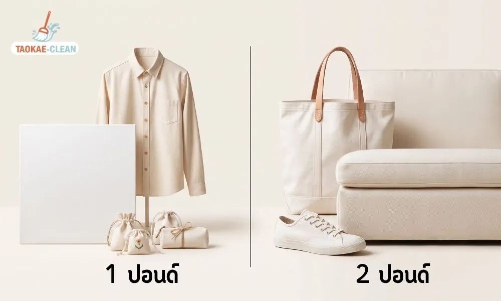 ผ้าดิบ- 1 ปอนด์vs2ปอนด์