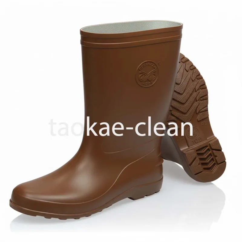 รองเท้าบู้ทยาง รุ่น10นิ้ว A.49 สีน้ำตาล