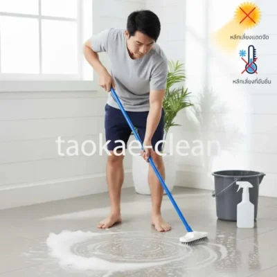 การใช้งานแปรงขัดพื้น