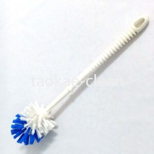 แปรงล้างห้องน้ำขนไนล่อน หัวกลม ด้ามสีขาว ปลายสีฟ้า