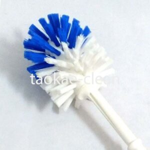 แปรงล้างห้องน้ำขนไนล่อน หัวกลม ด้ามสีขาว ปลายสีฟ้า